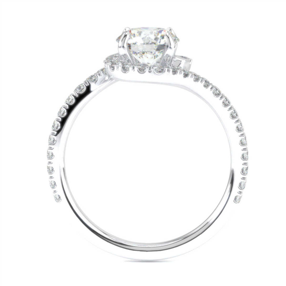 14K White Gold Noga Lab Grown Diamond Ring (2/5 ct. tw)